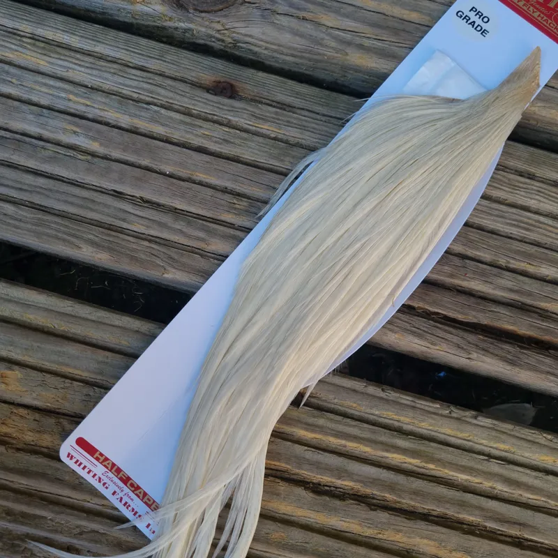 Whiting 1/2 Pro-Grade Dry Fly Rooster Cape in White